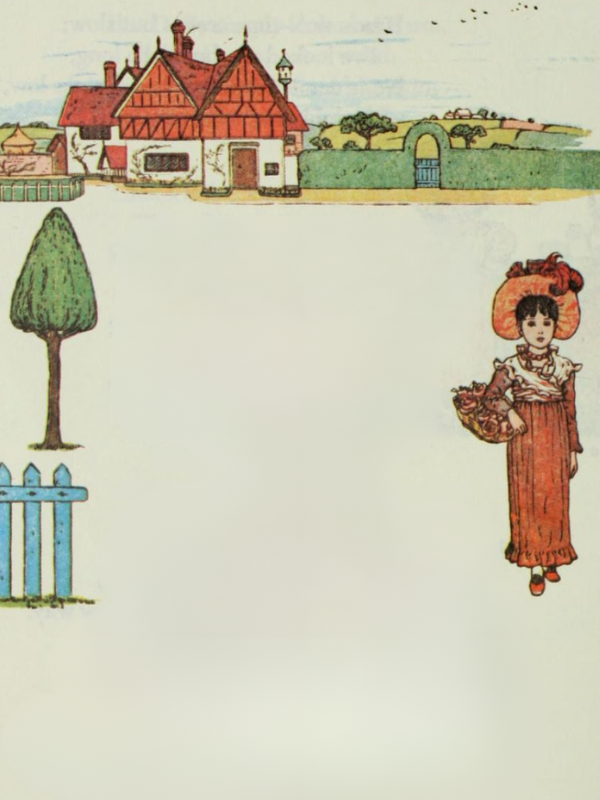 Under the Window by Kate Greenaway illustration